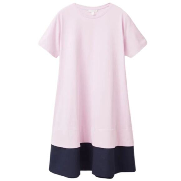 COS Dress With Contrast Hem Pink/Navy Size Small NWOT - Picture 2 of 10